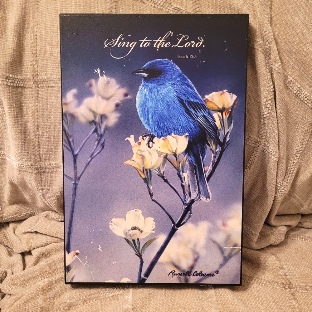 Bird scripture wall or desk art